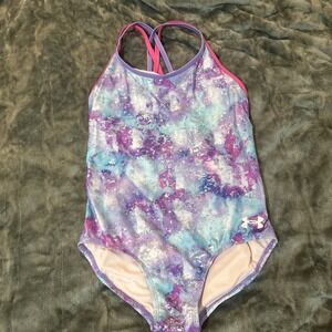 Under Armour Girl's "In the Mix" One 1-Piece‎ Swimsuit Mosaic Size 16